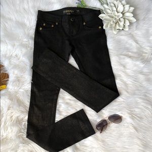 GUESS Black Jeans Stretch Black & Gold Shimmer 23